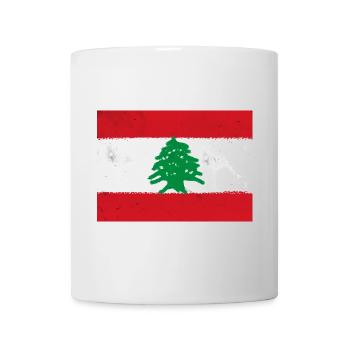 Flagge des Libanon - Tasse - Weiß - Vorne