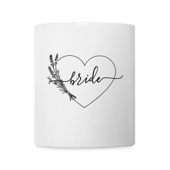 Équipe Bride Coeur Fleurs sauvages - Mug blanc - blanc - Devant