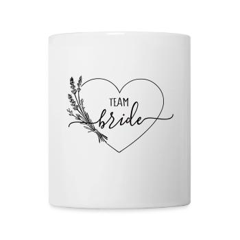 Équipe Bride Coeur Fleurs sauvages - Mug blanc - blanc - Devant