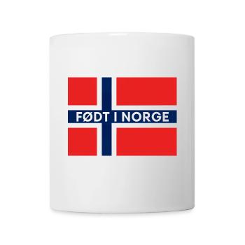 Drapeau norvégien – Né en Norvège - Mug blanc - blanc - Devant