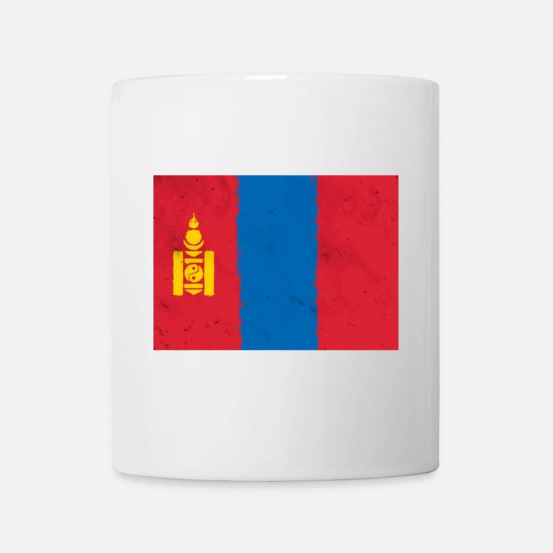 Flagge der Mongolei - Tasse - Weiß
