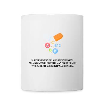 Colourful vitamins from capsules – symbol of health - Mug - white - Front