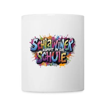 Schlawiner kommt in die Schule Schulkind Geschenk - Tasse - Weiß - Vorne