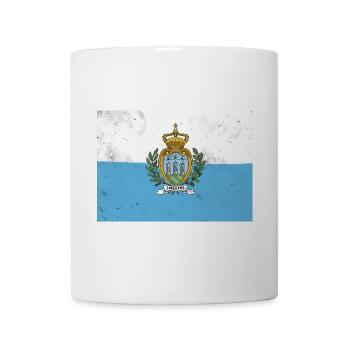 Flagge von San Marino - Tasse - Weiß - Vorne