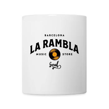 "La Rambla Soul" Barcelona Vintage Music Store - Mug - white - Front