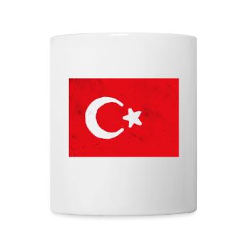 Turkish Flag Abstract Art Print - Mug - white - Front