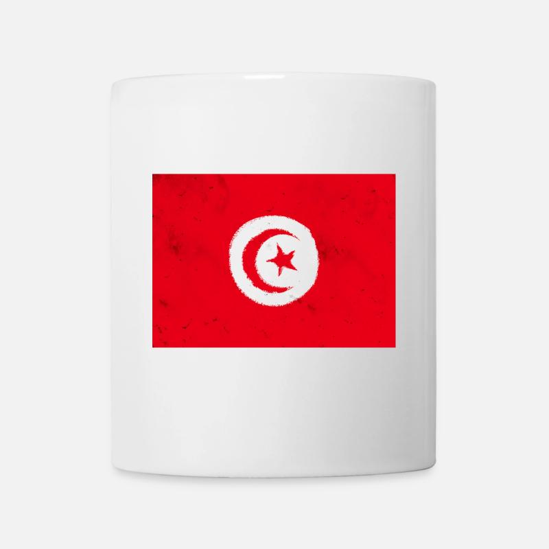 Drapeau de la Tunisie - Mug blanc - blanc