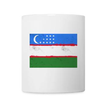Flagge von Usbekistan - Tasse - Weiß - Vorne