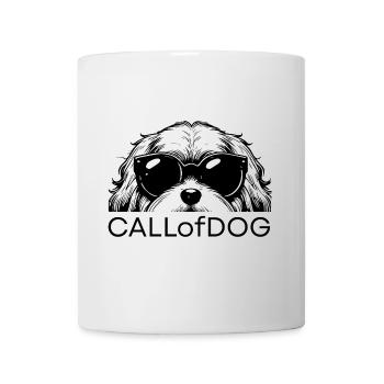 Portrait de lunettes de soleil brillantes de nuit - Mug blanc - blanc - Devant