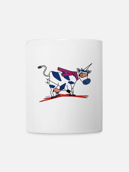 BAVARIAN UNICORN - Ski - Mug - white