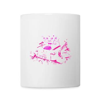 Neon Monster Auto Graffiti Design - Tasse - Weiß - Vorne