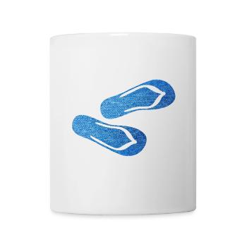 Slippers Jeans Slippers Shoes Flip Flops Camp - Mug - white - Front