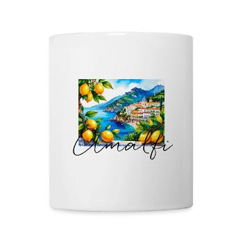 Amalfi, Lemons, Porcelain, Landscape, Lemon - Mug - white - Front