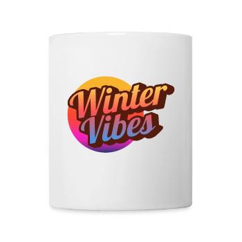 Winter Vibes Retro Gradient - Mug - white - Front