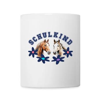 Schulkind Pferde Einschulung 1. Klasse - Tasse - Weiß - Vorne