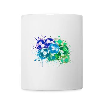 Fußball,Bälle,bunt,Graffiti,Malerei, illustration - Tasse - Weiß - Vorne