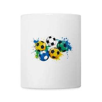 Fußball,Bälle,bunt,Graffiti,Malerei, illustration - Tasse - Weiß - Vorne