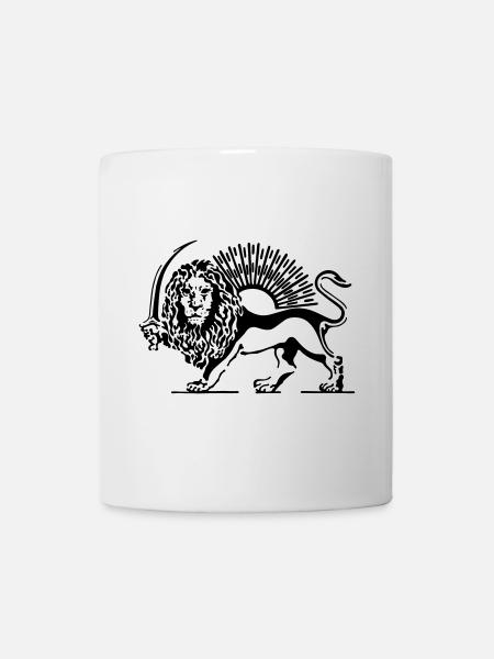 Shir O Khorshid - Sonne und Löwe - Tasse - Weiß