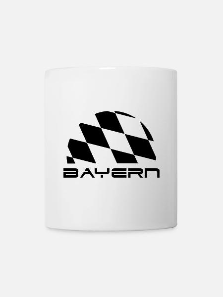 Bayern Flagge Schrift - Tasse - Weiß