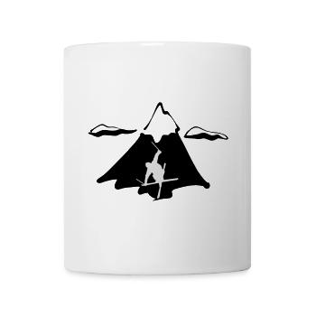 Ski Freestyle mit Berg - Tasse - Weiß - Vorne