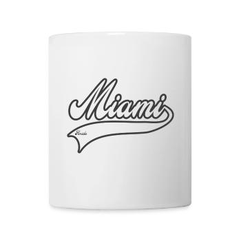 Miami Florida typographie style baseball college - Mug blanc - blanc - Devant