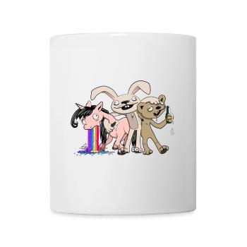 drunken friends - Tasse - Weiß - Vorne