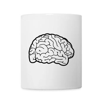 Brain - Gehirn, Gehirnwindungen - Tasse - Weiß - Vorne