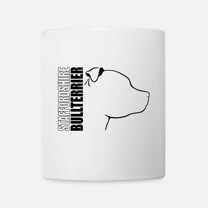 STAFFORDSHIRE BULLTERRIER PROFIL Wilsigns - Tasse - Weiß