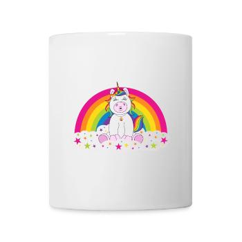 Arc-en-ciel licorne - Mug blanc - blanc - Devant