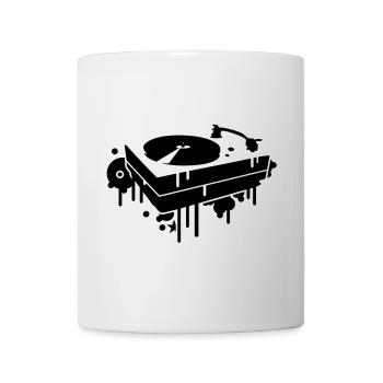 Un tourne-disque - Mug blanc - blanc - Devant