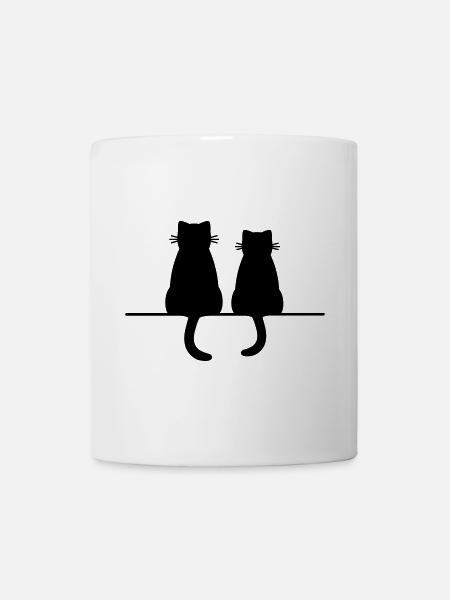 Cadeau d'amour d'amitié de chat de chats de chat - Mug blanc - blanc