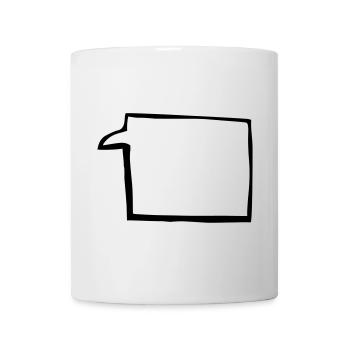sprechblase4. groß, dicker schwarzer rand - Tasse - Weiß - Vorne