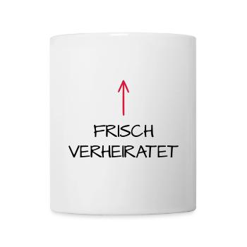 Frisch verheiratet Flitterwochen Hochzeitsreise - Tasse - Weiß - Vorne