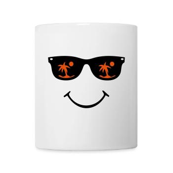 Lunettes de soleil - Mug blanc - blanc - Devant