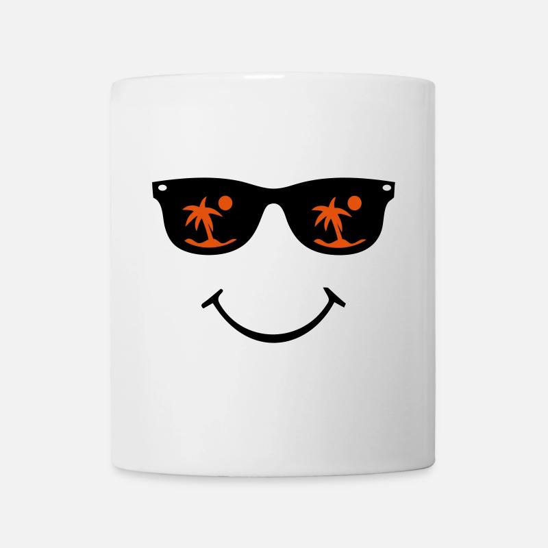 Sonnenbrille Smiley - Tasse - Weiß