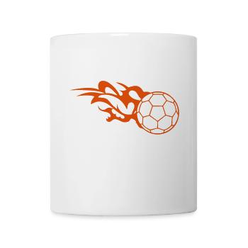 ballon handball flamme logo 3 - Mug blanc - blanc - Devant