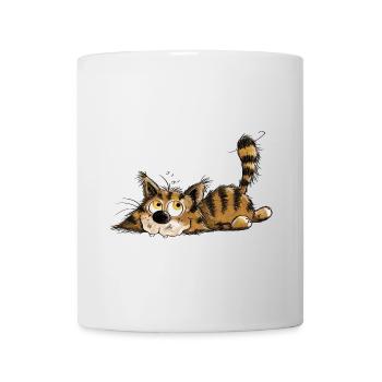 Freche Kleine Black Tabby Katze - Tasse - Weiß - Vorne