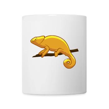 Cadeau de reptile caméléon jaune gecko lézard - Mug blanc - blanc - Devant
