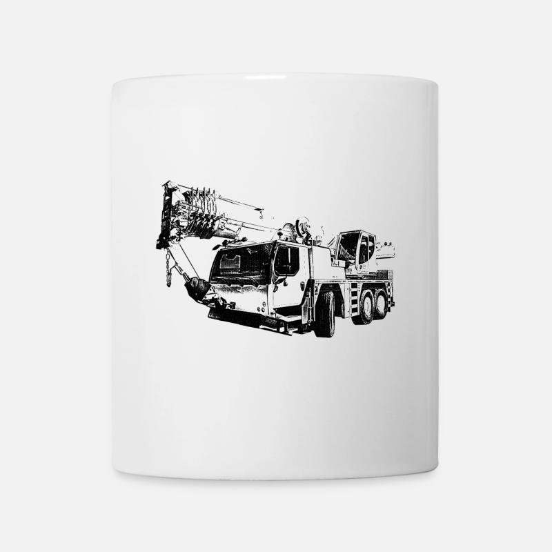Mobilkran - Tasse - Weiß
