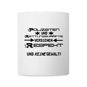 Polizist Rettungskräfte Polizei Feuerwehr Geschenk - Tasse - Weiß - Vorne