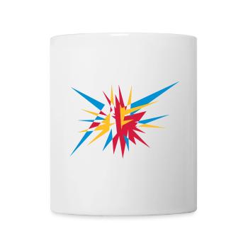 Explosion und Strahlen - Tasse - Weiß - Vorne