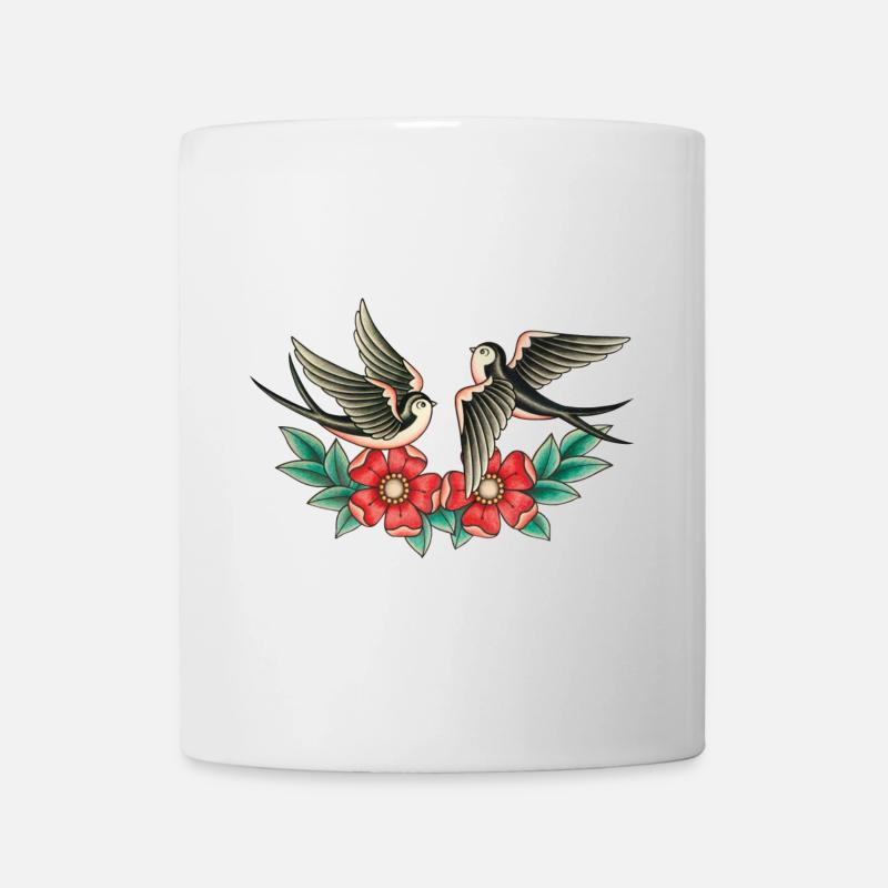 Schwalbe Tattoo - Tasse - Weiß