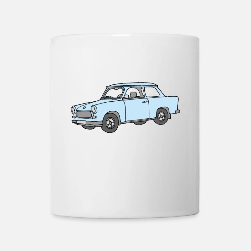 Hellblauer Trabi, Trabant - Tasse - Weiß