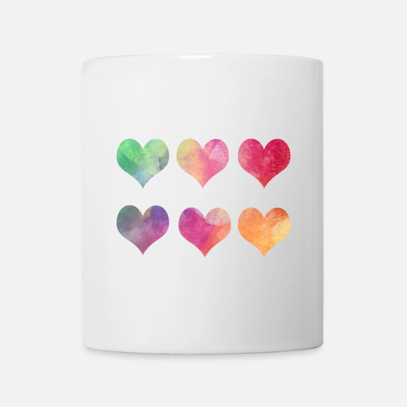 Herzen - Tasse - Weiß