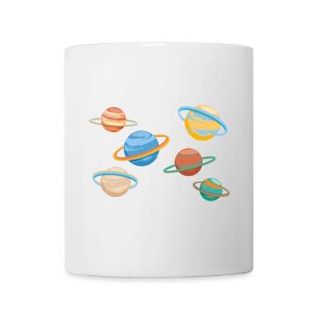 Saturn Planeten - Tasse - Weiß - Vorne