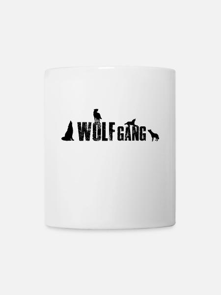 Wolfgang- Wolf Gang 1 Name oder Tiergruppe? - Tasse - Weiß