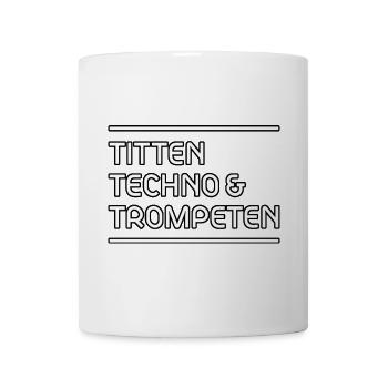 T!tten Techno & Trumpets - Mug - white - Front