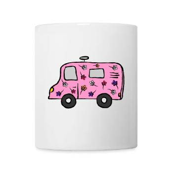 Flower Power RV with SAT Bowl - Mug - white - Front