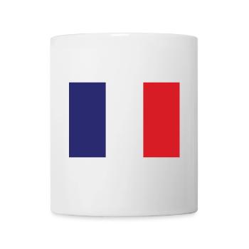 Frankreich Flagge - Tasse - Weiß - Vorne