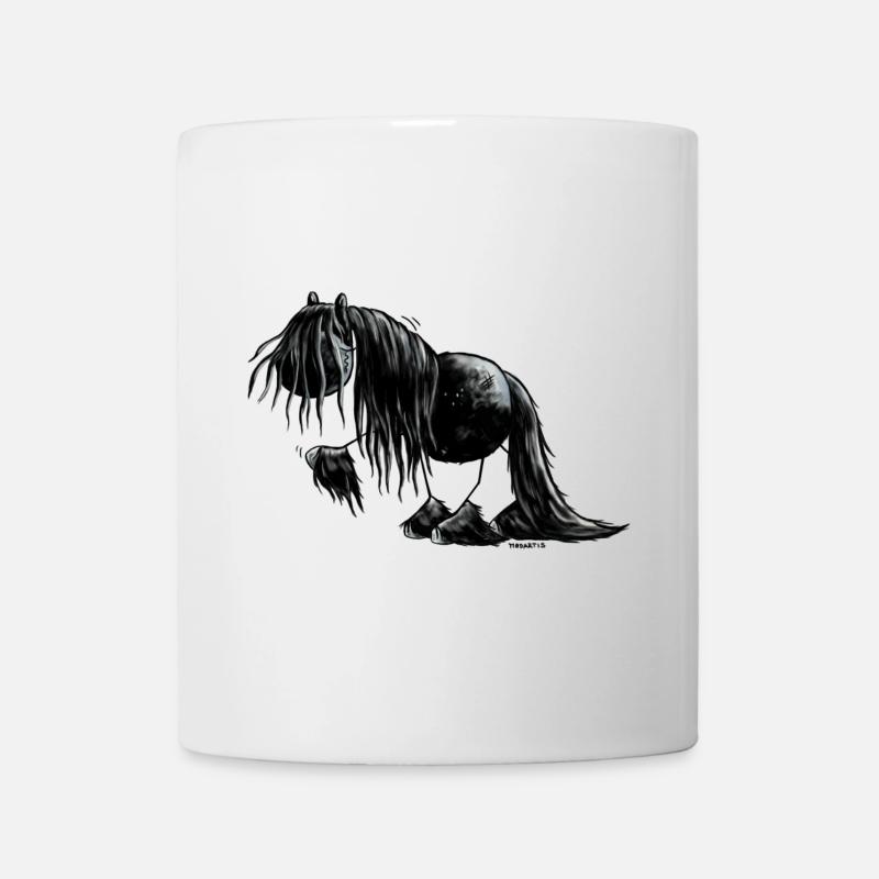 Frison cheval dessin animé - Mug blanc - blanc